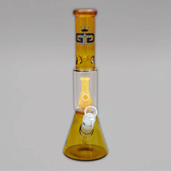 Grace Glass Beaker Perc Bong, gelb, 35 cm, 18,8er