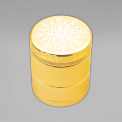 Black Leaf CNC-Flower-Grinder, 5-teilig, 50 mm, Gold