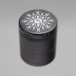 Black Leaf CNC-Flower-Grinder, 5-teilig, 50 mm, Schwarz