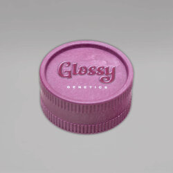 Glossy Genetics Velvet Hanfplastik-Grinder, 2-teilig, 55 mm