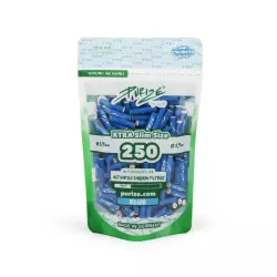 PURIZE Aktivkohlefilter XTRA Slim 6mm - Blau, 250 Stück