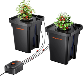 Spider Farmer DWC Hydroponics Grow System mit Top-Drip-Kit, 7 Gallonen Deep Water Culture, 2 Eimer