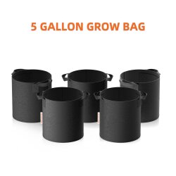 Spider Farmer 5x Pflanzsäcke 20L mit Griffen aus Filzstoff