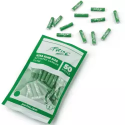 PURIZE Aktivkohlefilter XTRA Slim 6mm im Beutel Grün - 50 Stück