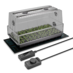 AC Infinity Stecklings-Gewächshaus-Set, mit LED-Beleuchtung und Heizmatte, 6 x 12 Anzuchtschale