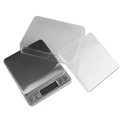 BLscale Digitalwaage Silber - 2000g bei 0,1g Auflösung