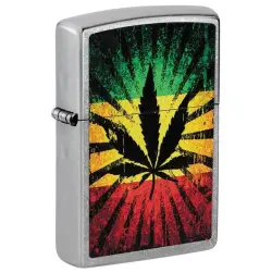 Zippo Benzinfeuerzeug Rastafari Leaf Design