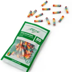 PURIZE Aktivkohlefilter XTRA Slim 6mm im Beutel Rainbow - 50 Stück