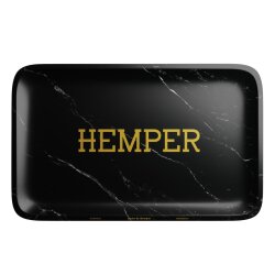 HEMPER Luxe Black Marble Rolling Tray – Medium