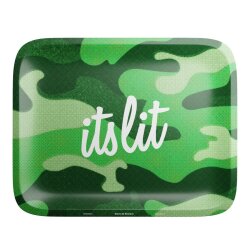 HEMPER It's Lit Light Green Camo Rolling Tray – Small