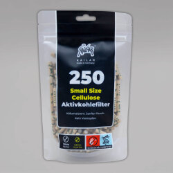 250 Kailar Slim Size Aktivkohlefilter, Unbleached